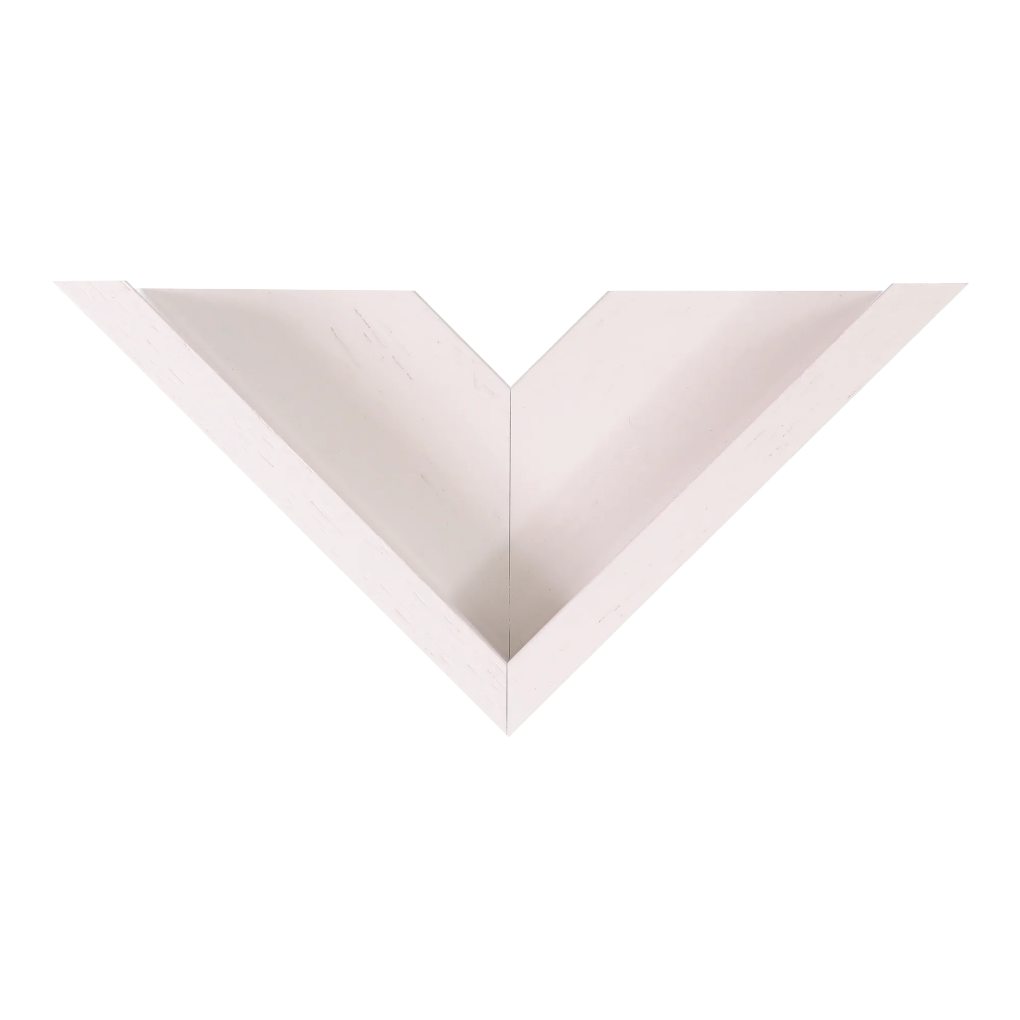 Top view of Canvas Float I frame in white