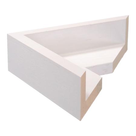 Side view of Canvas Float I frame in white