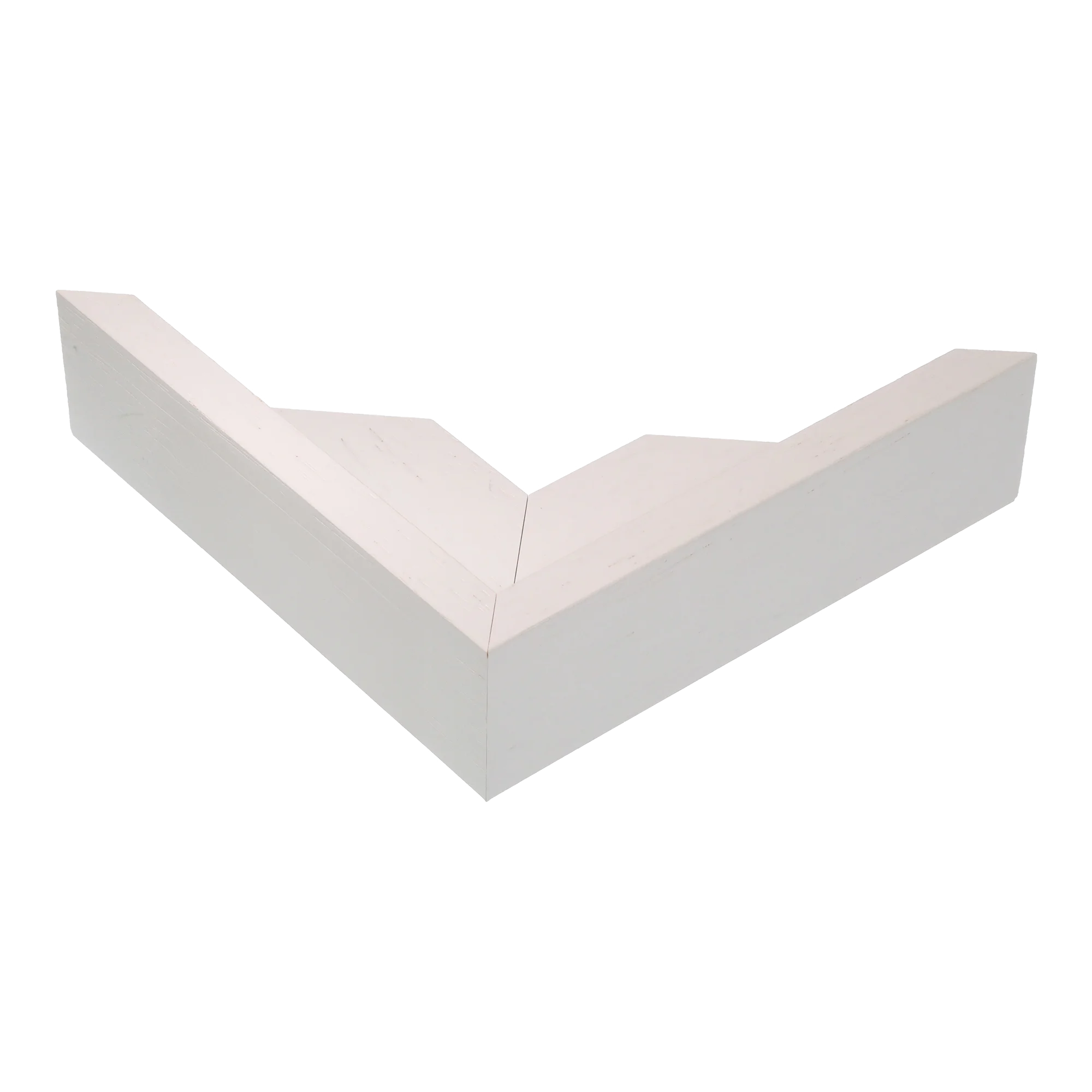 Corner view of Canvas Float I in white frame