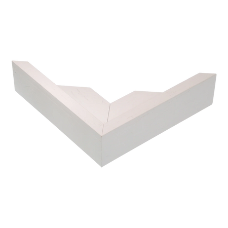 Corner view of Canvas Float I in white frame