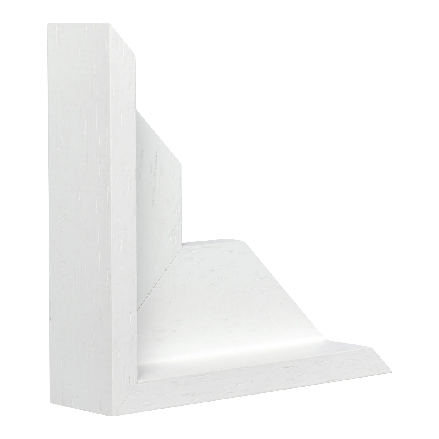 Vertical view of canvas float i white frame