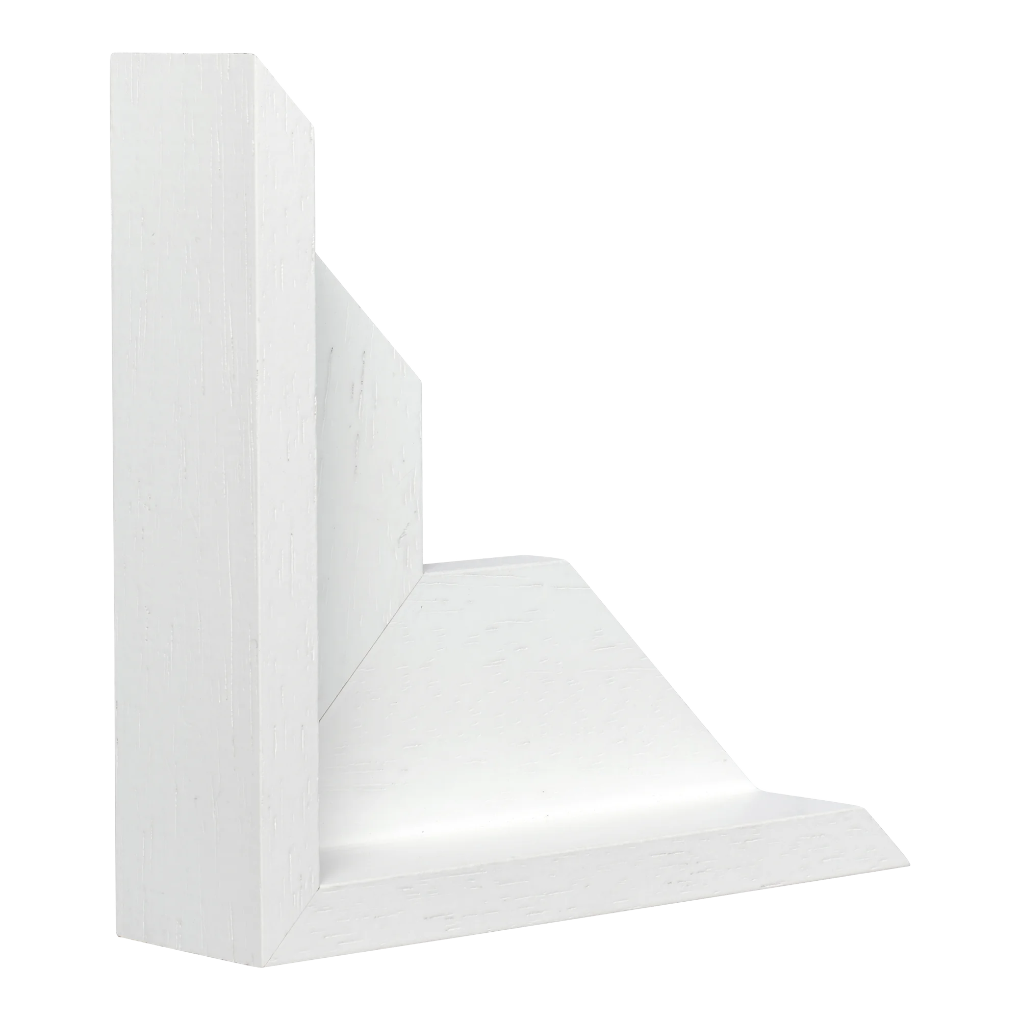 Vertical view of canvas float i white frame