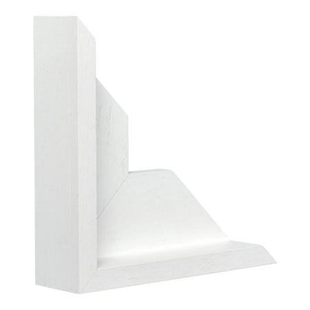 Vertical view of canvas float i white frame