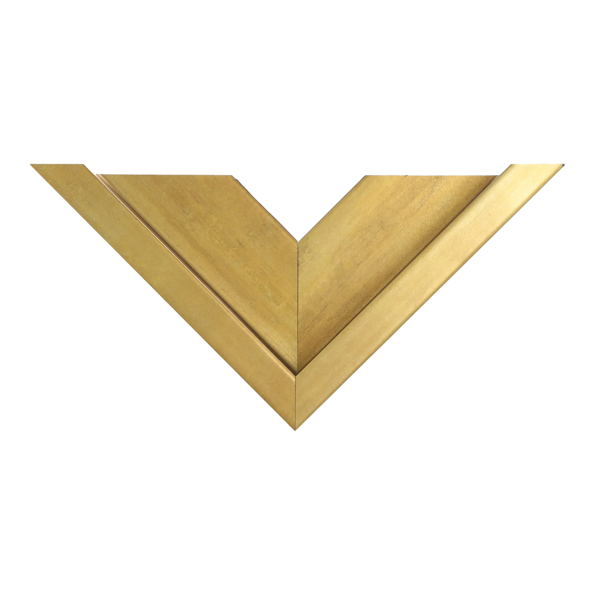 Top view of Canvas Float II frame in antique gold