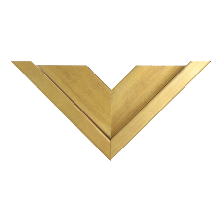 Top view of Canvas Float II frame in antique gold