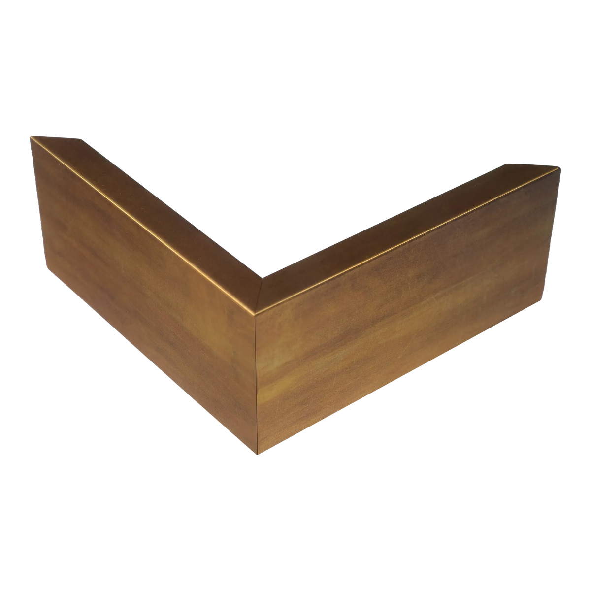 Corner view of Canvas Float II in antique gold frame