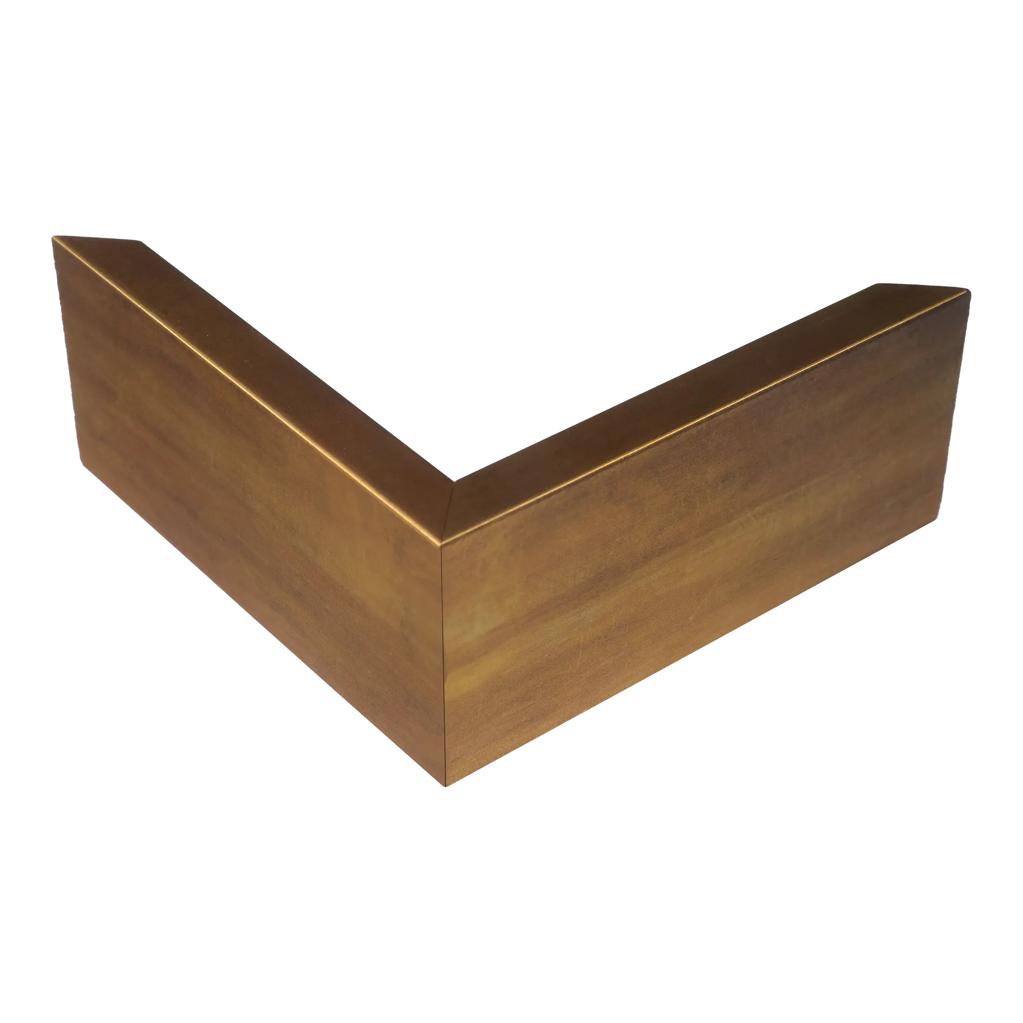 Corner view of Canvas Float II in antique gold frame