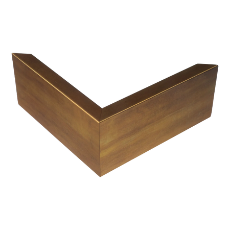 Corner view of Canvas Float II in antique gold frame