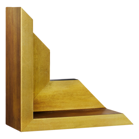 Canvas Float II in antique gold frame