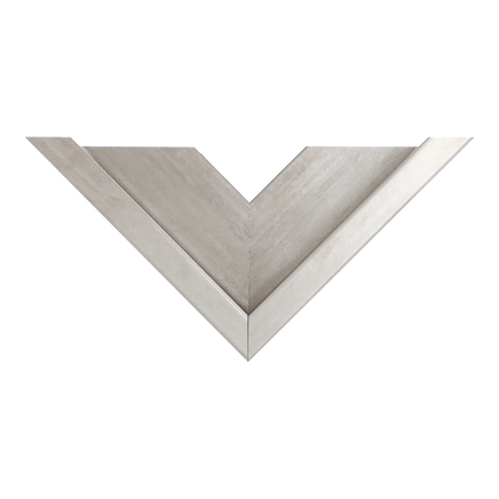 Top view of Canvas Float II frame in antique silver