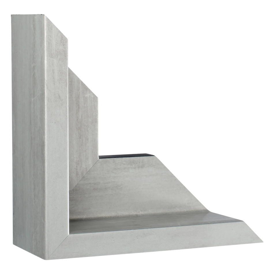 Vertical view of canvas float ii antique silver frame