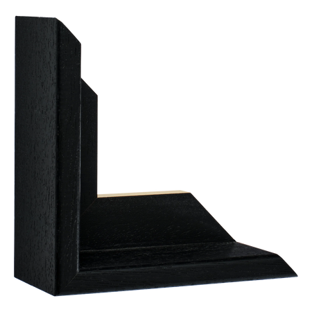 Vertical view of canvas float ii black frame