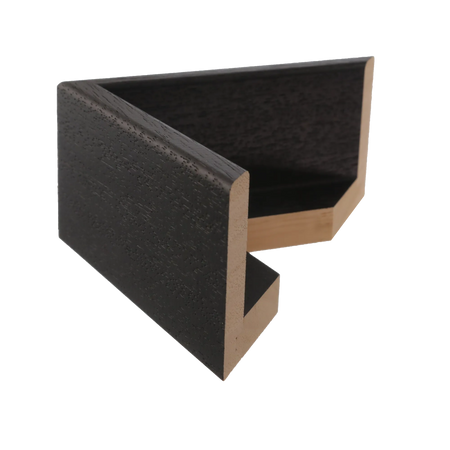 Side view of Canvas Float II frame in black