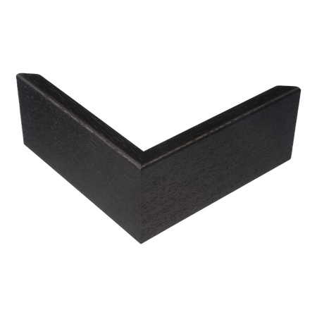 Corner view of Canvas Float II in black frame
