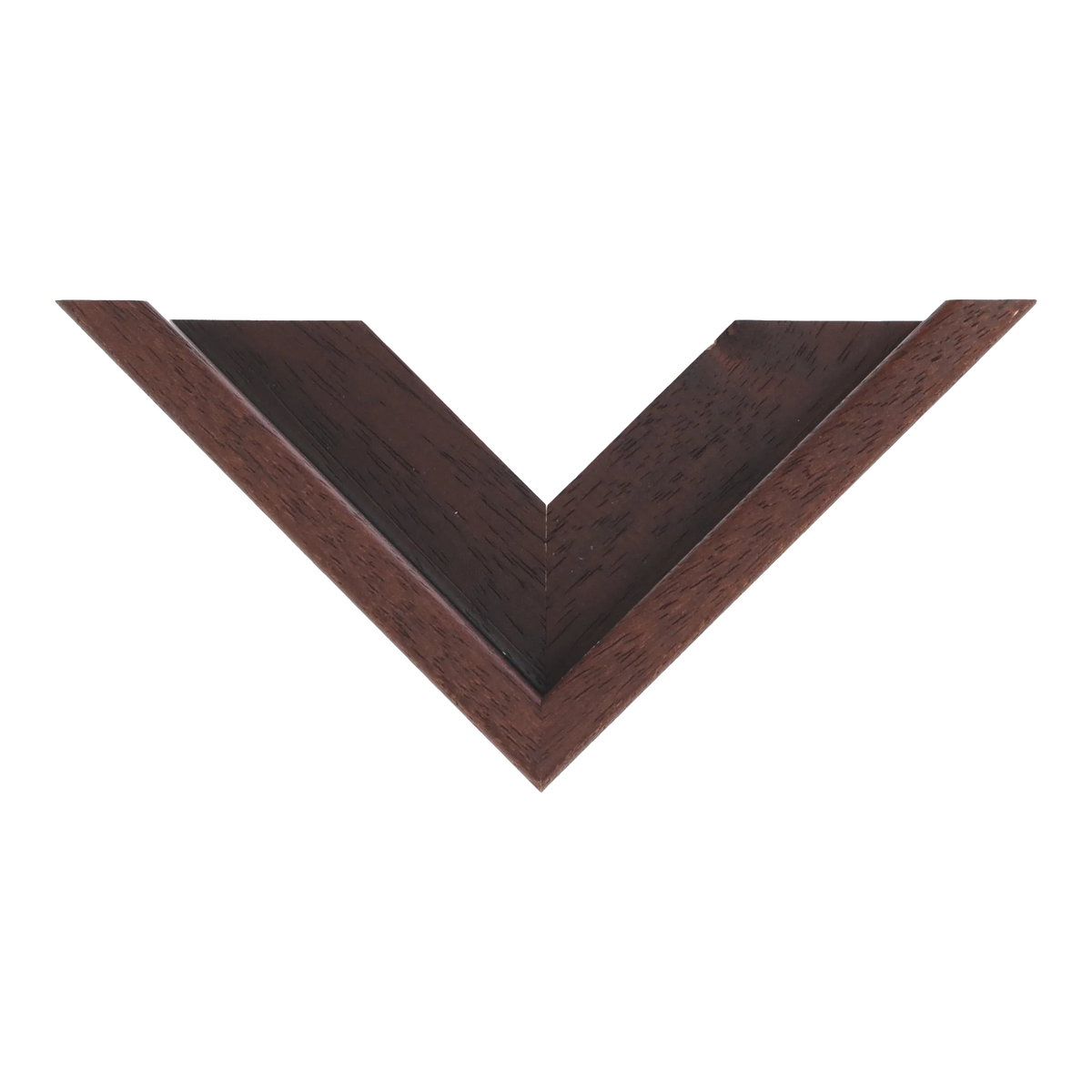 Top view of Canvas Float II frame in brown