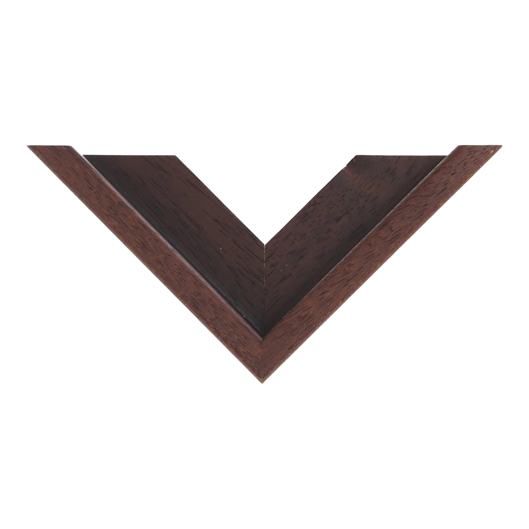 Top view of Canvas Float II frame in brown