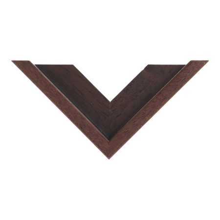 Top view of Canvas Float II frame in brown