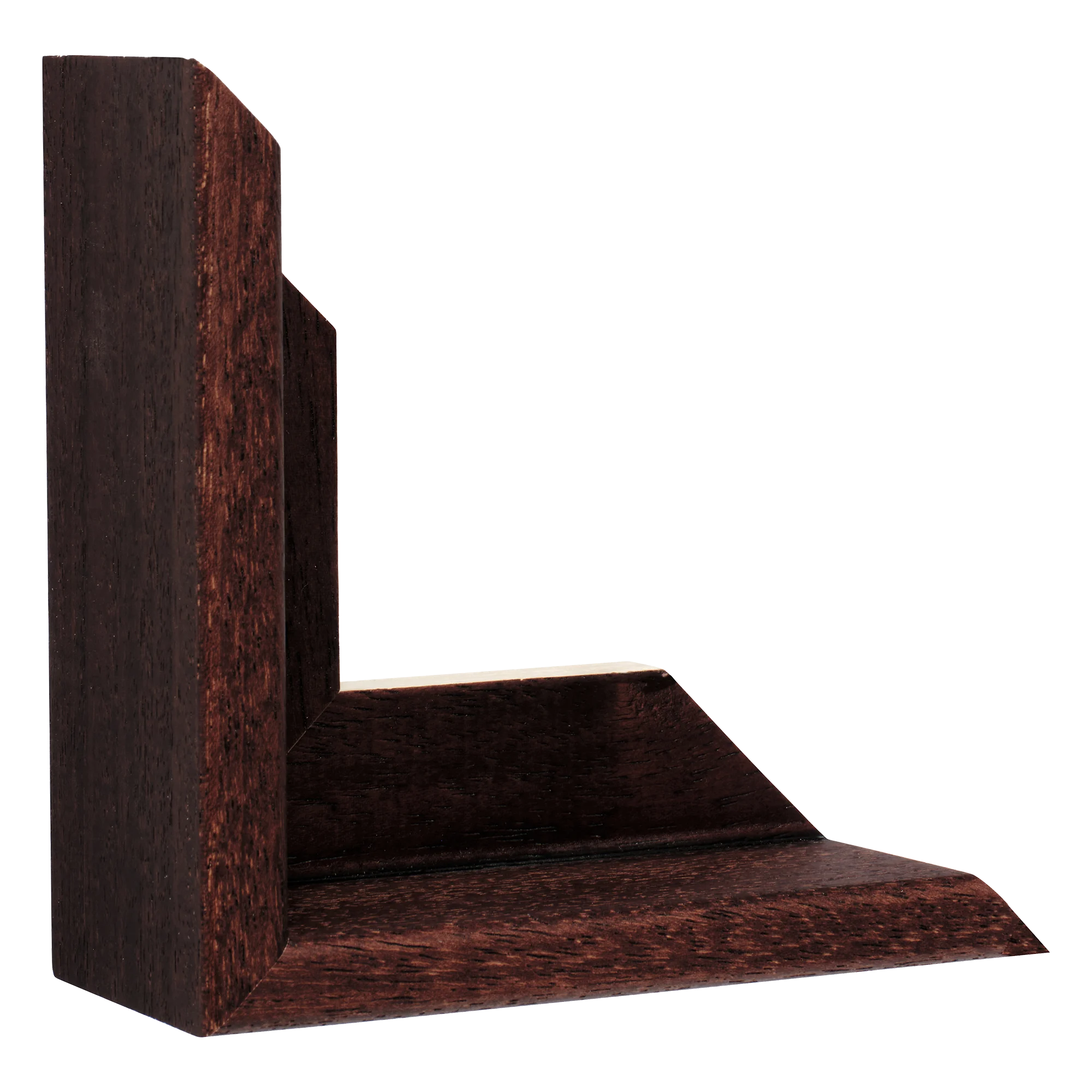 Vertical view of canvas float ii brown frame
