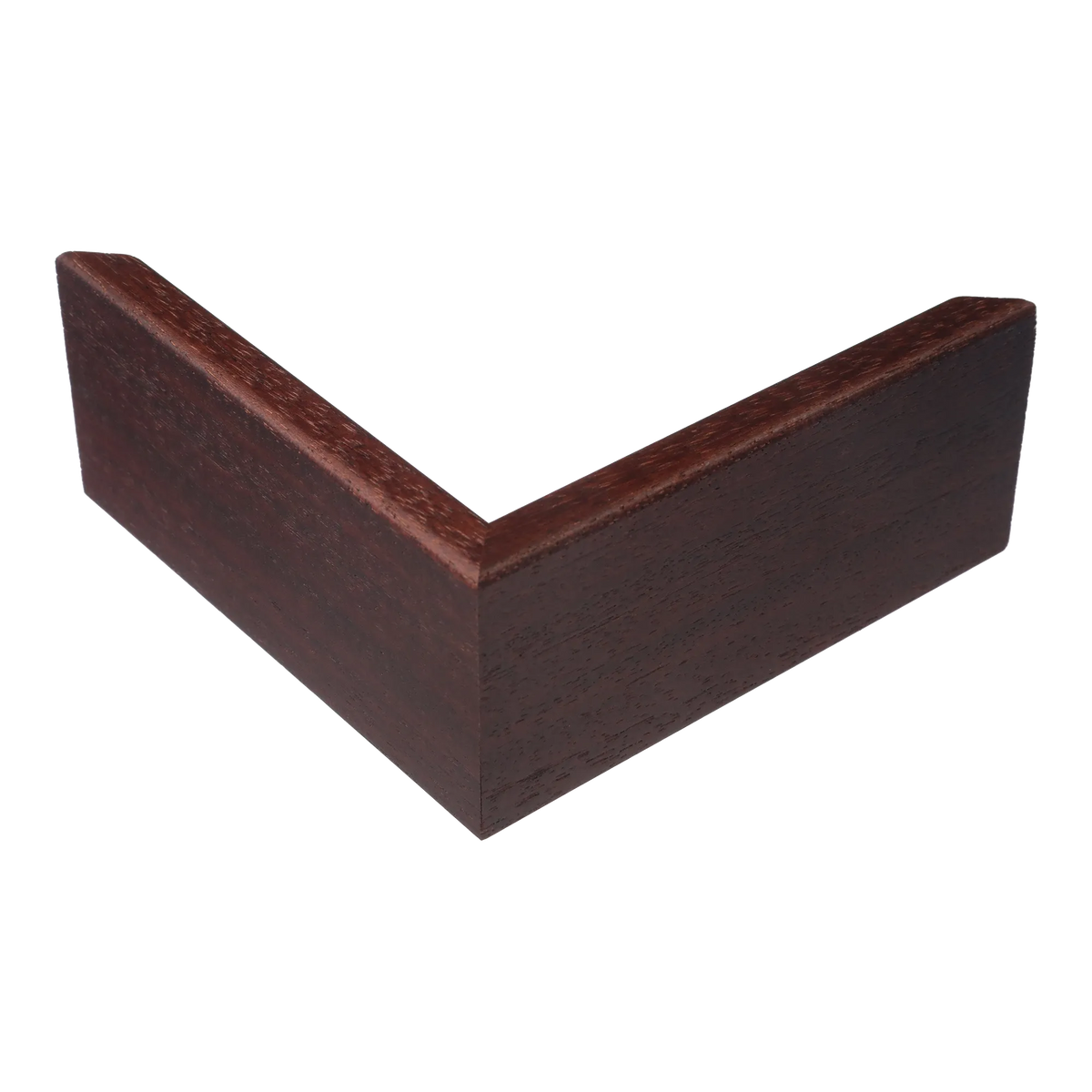 Corner view of Canvas Float II in brown frame