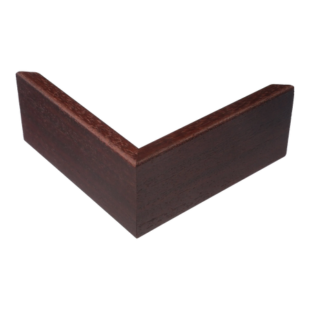 Corner view of Canvas Float II in brown frame