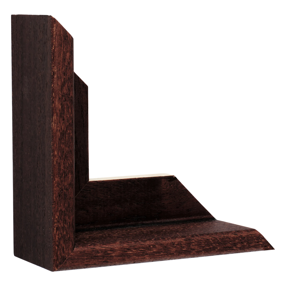 Vertical view of canvas float ii brown frame