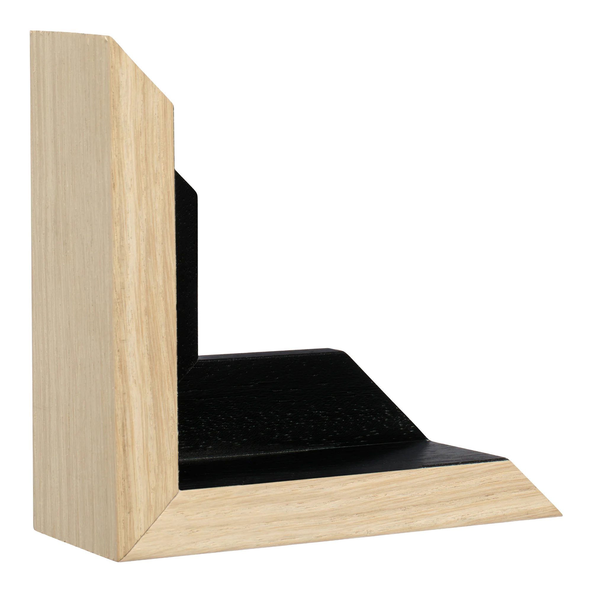 Vertical view of canvas float ii oak picture frame sample
