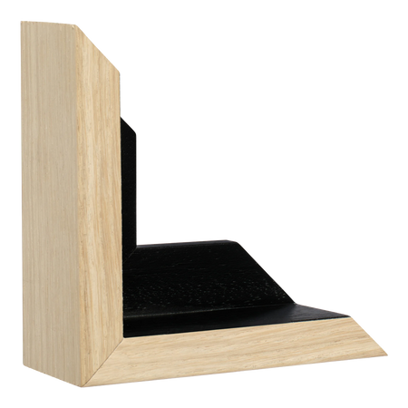 Vertical view of canvas float ii oak picture frame sample