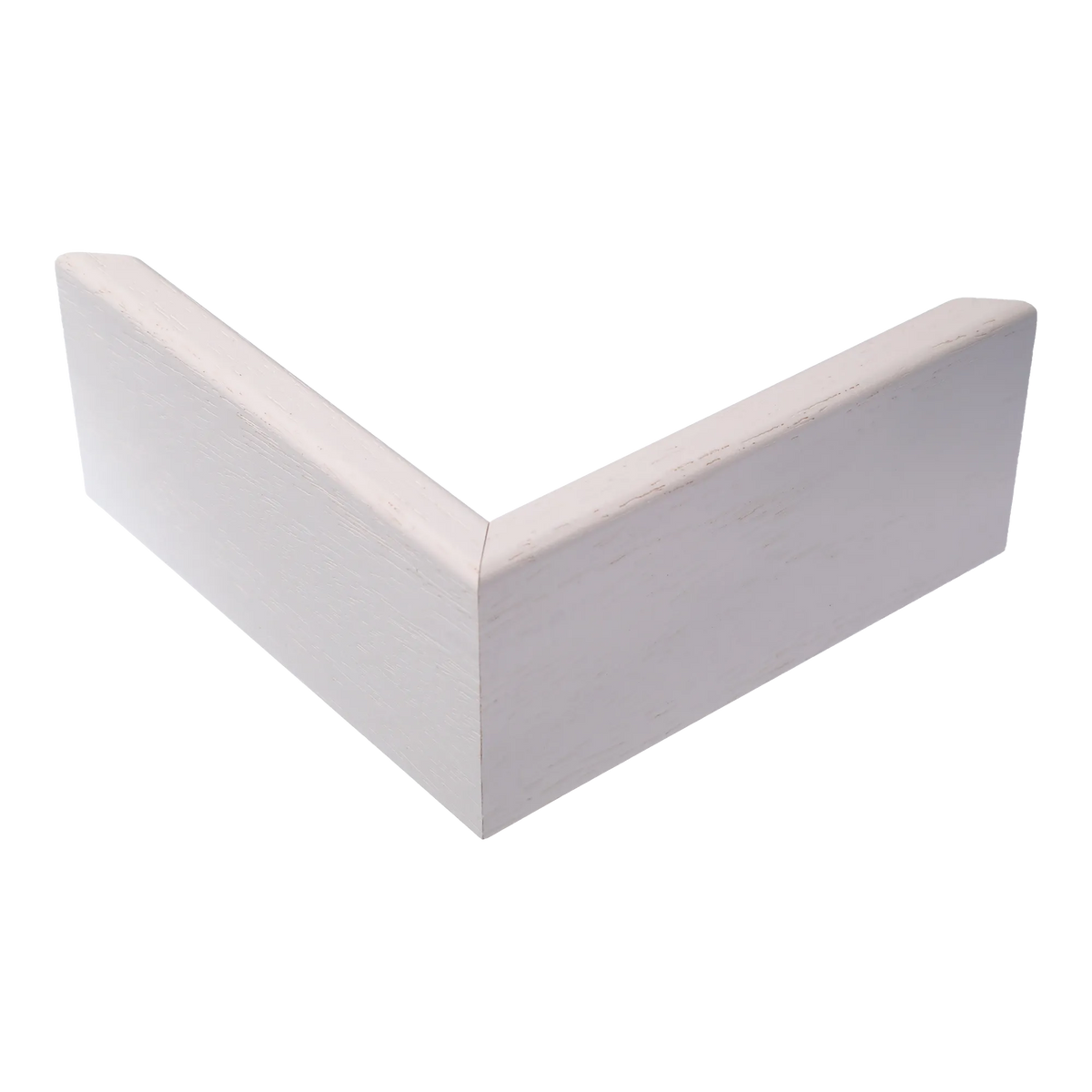 Corner view of Canvas Float II in white frame