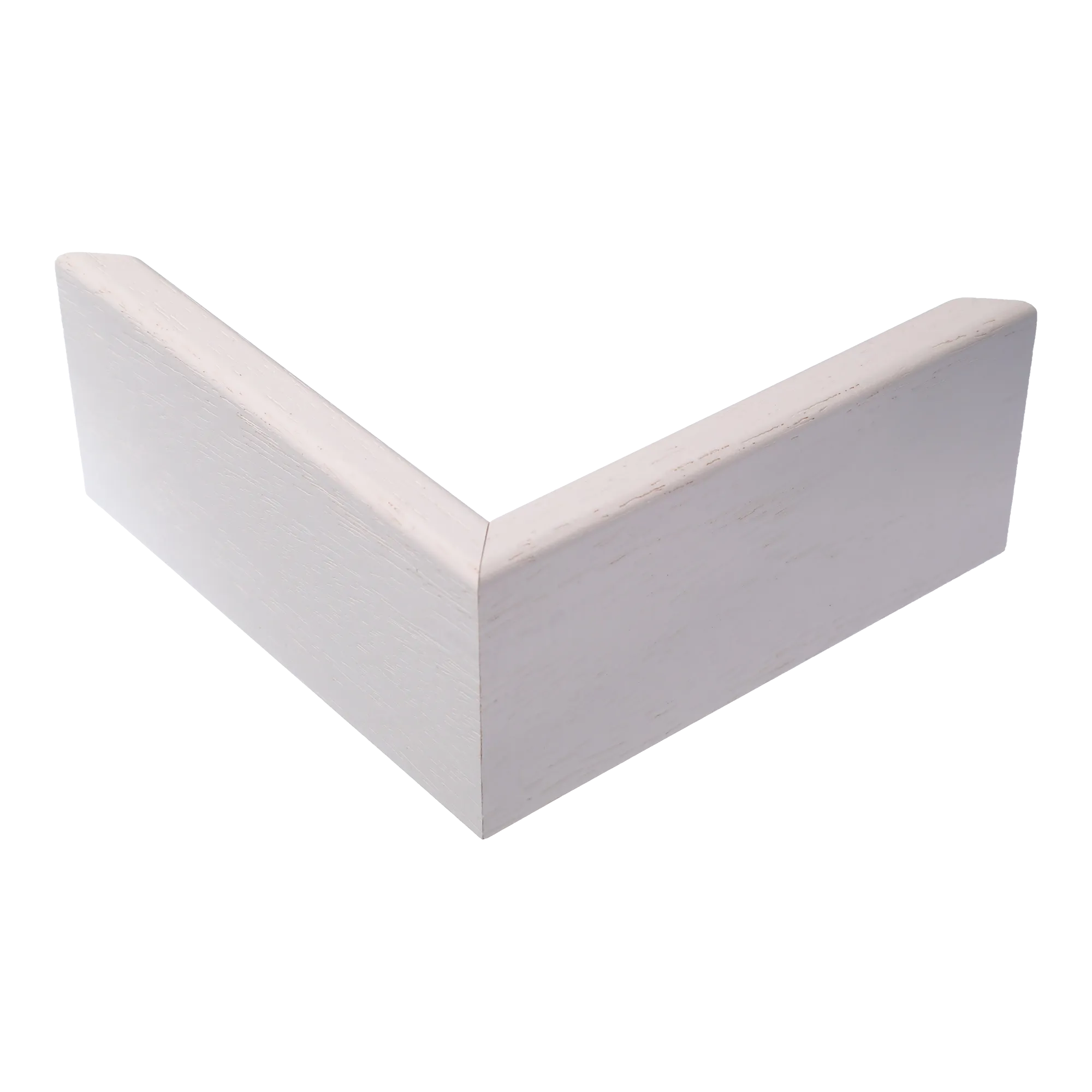 Corner view of Canvas Float II in white frame
