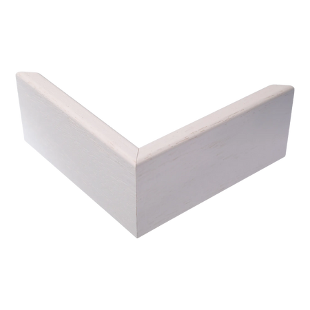 Corner view of Canvas Float II in white frame