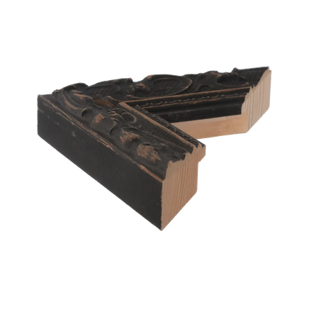 Side view of Chateau picture frame in black