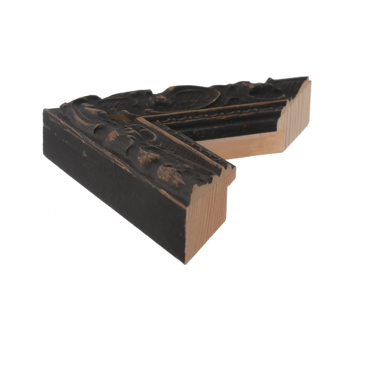 Side view of Chateau picture frame in black