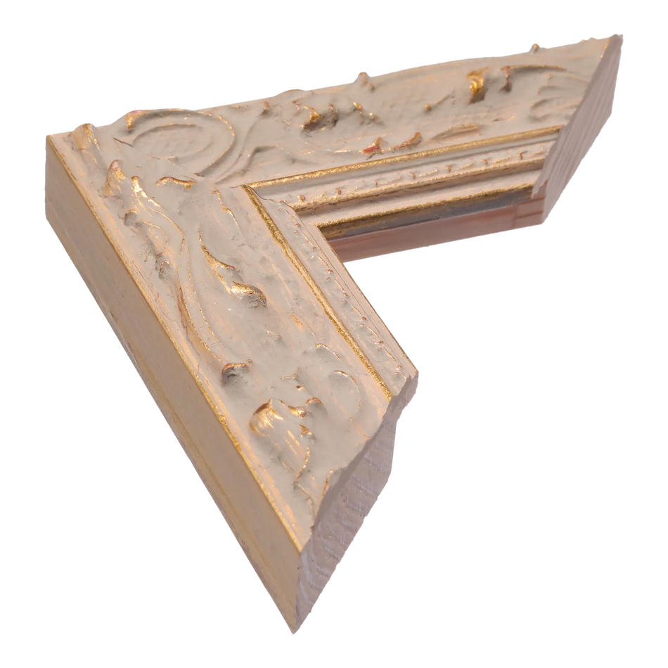 Chateau in gold picture frame