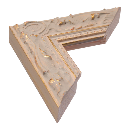 Chateau in gold picture frame