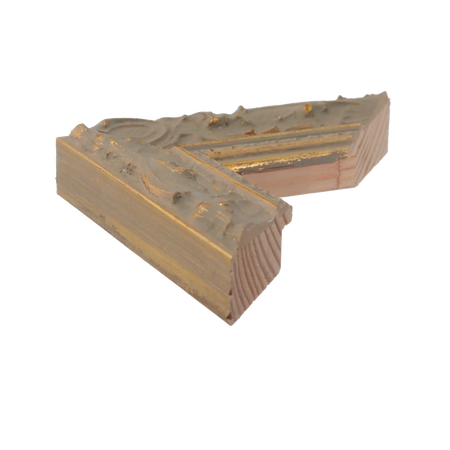 Side view of Chateau picture frame in gold
