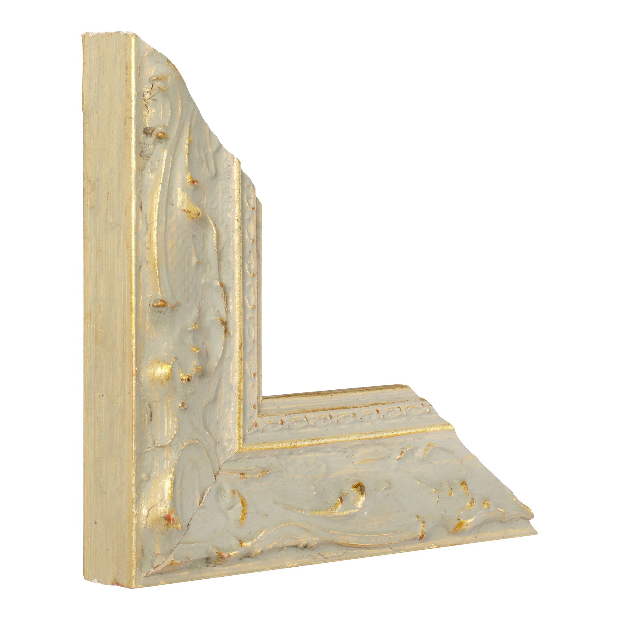 Vertical view of chateau gold picture frame sample