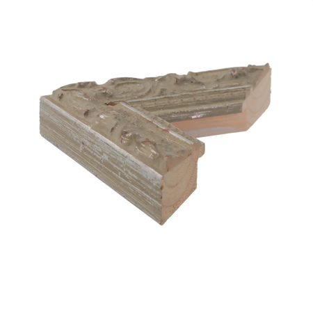 Side view of Chateau picture frame in silver