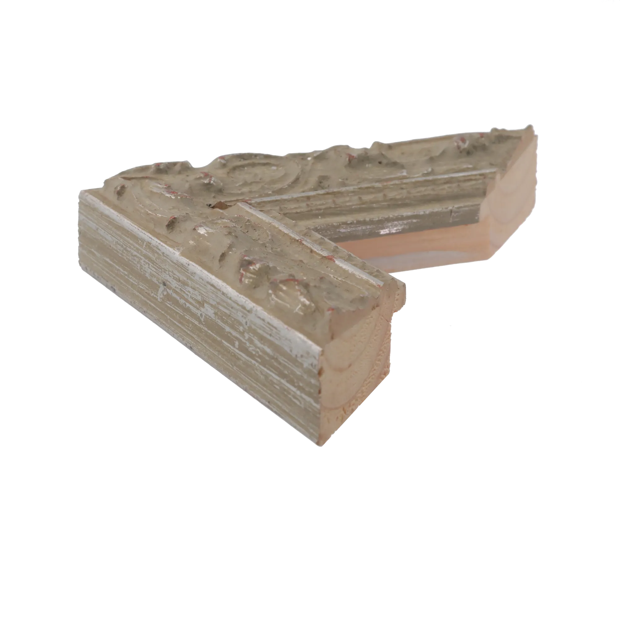 Side view of Chateau picture frame in silver