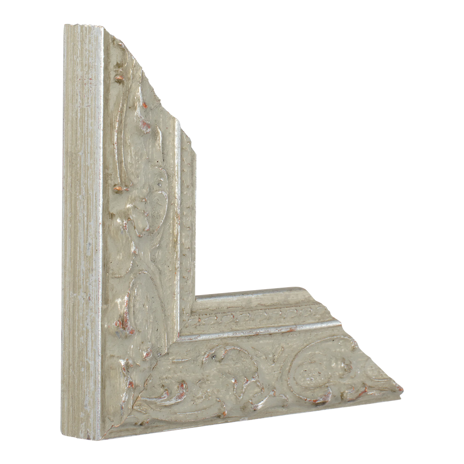 Vertical view of chateau silver picture frame