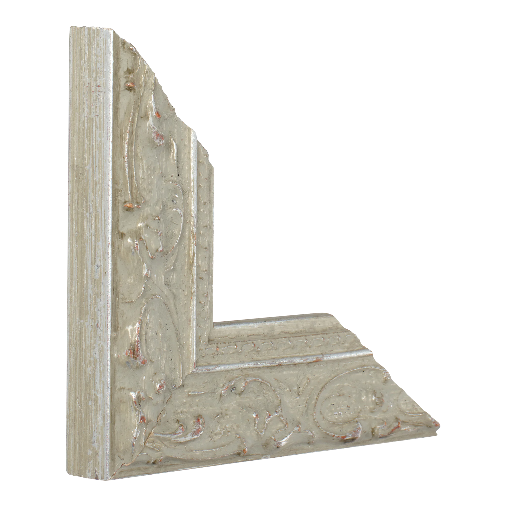 Vertical view of chateau silver picture frame sample