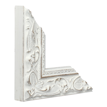 Vertical view of chateau white picture frame