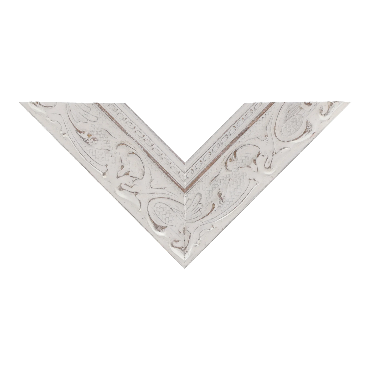 Top view of Chateau picture frame in white
