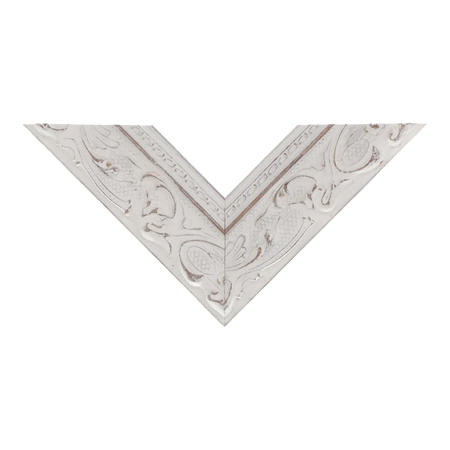 Top view of Chateau picture frame in white