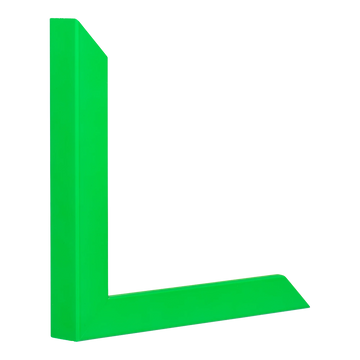 Vertical view of chroma green picture frame sample