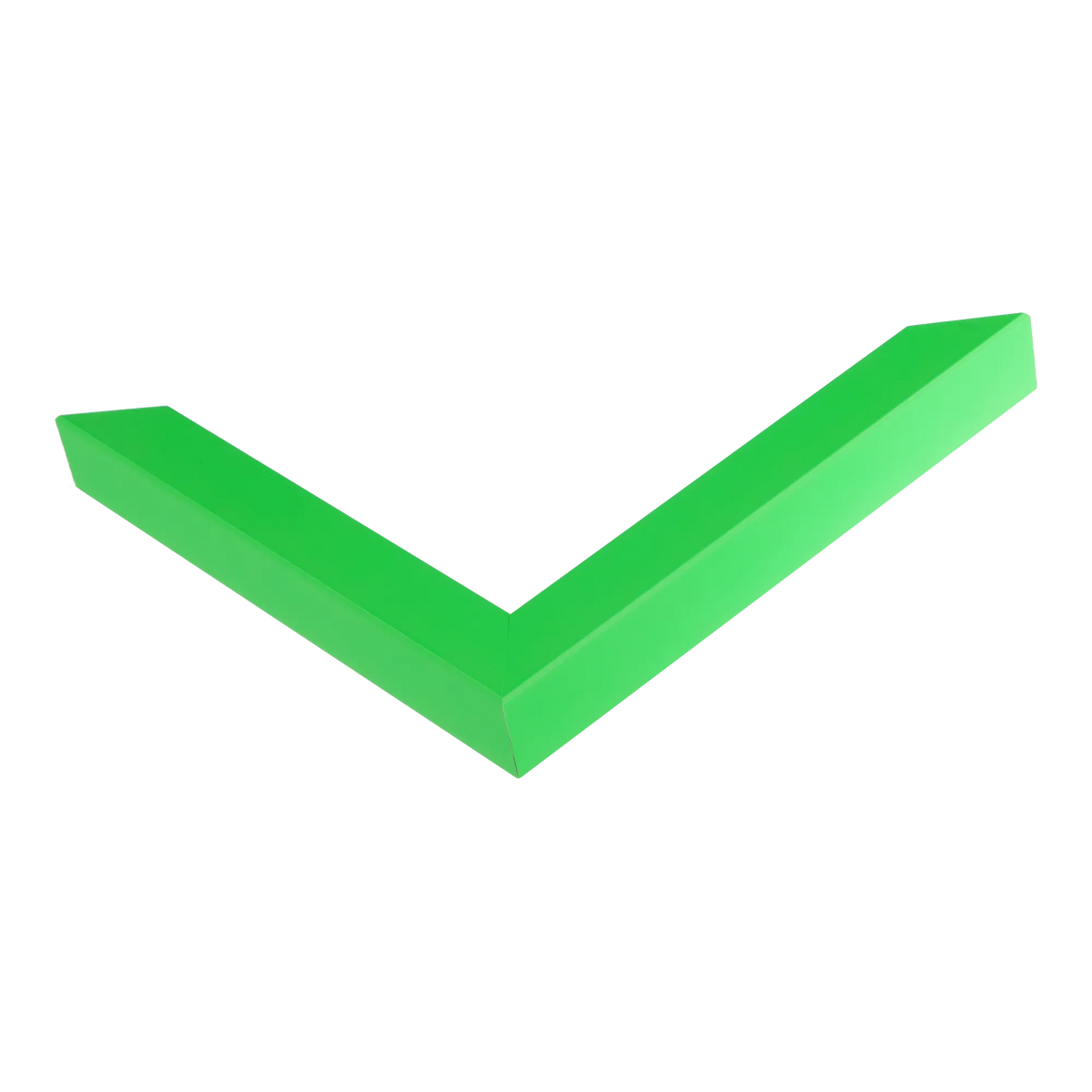 Corner view of Chroma in green picture frame