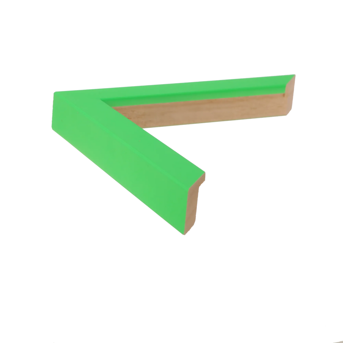 Side view of Chroma picture frame in green