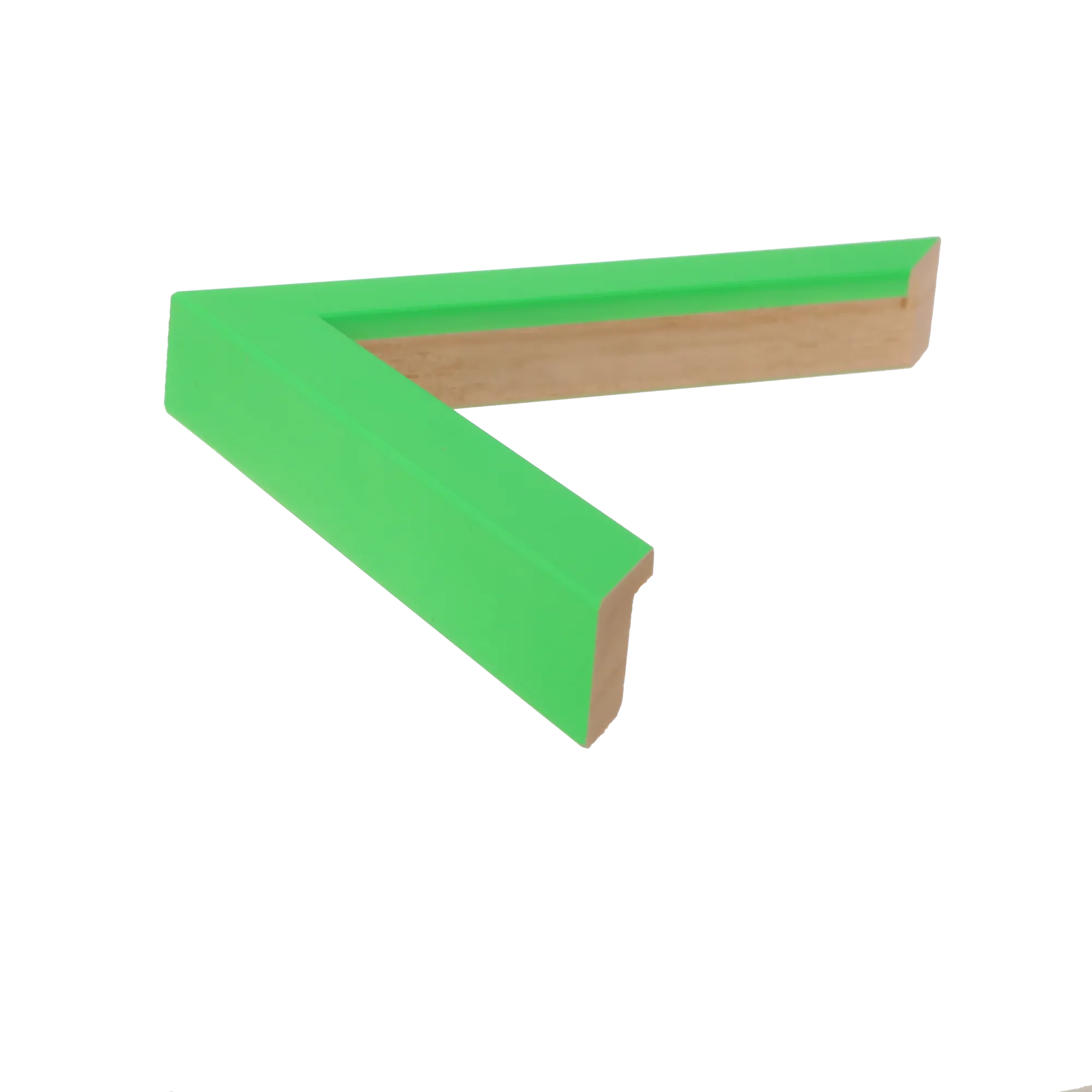 Side view of Chroma picture frame in green