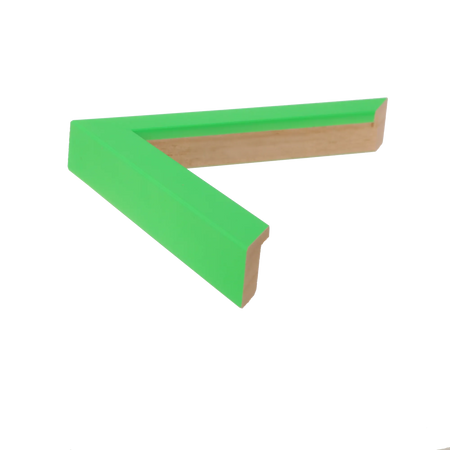 Side view of Chroma picture frame in green