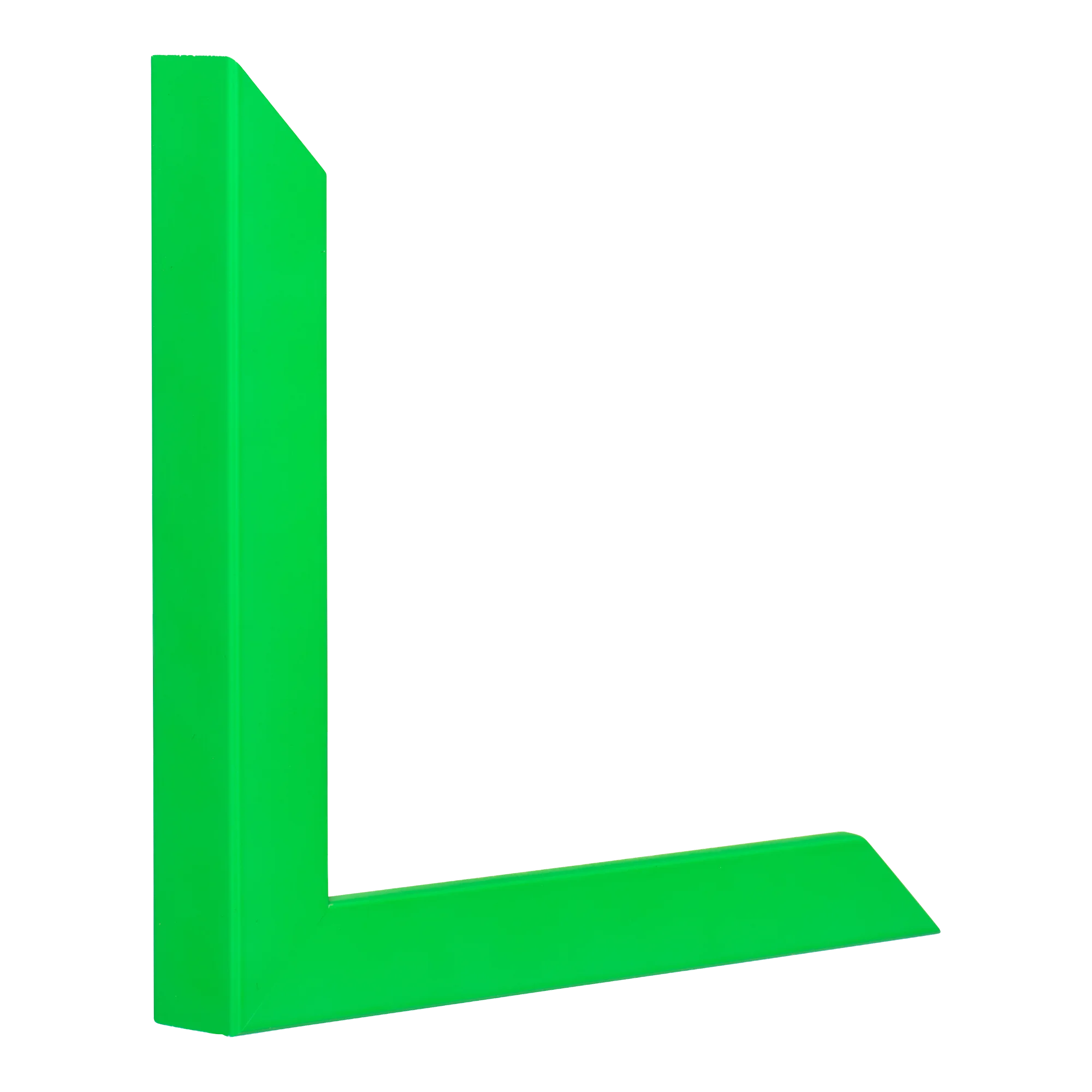 Vertical view of chroma green picture frame