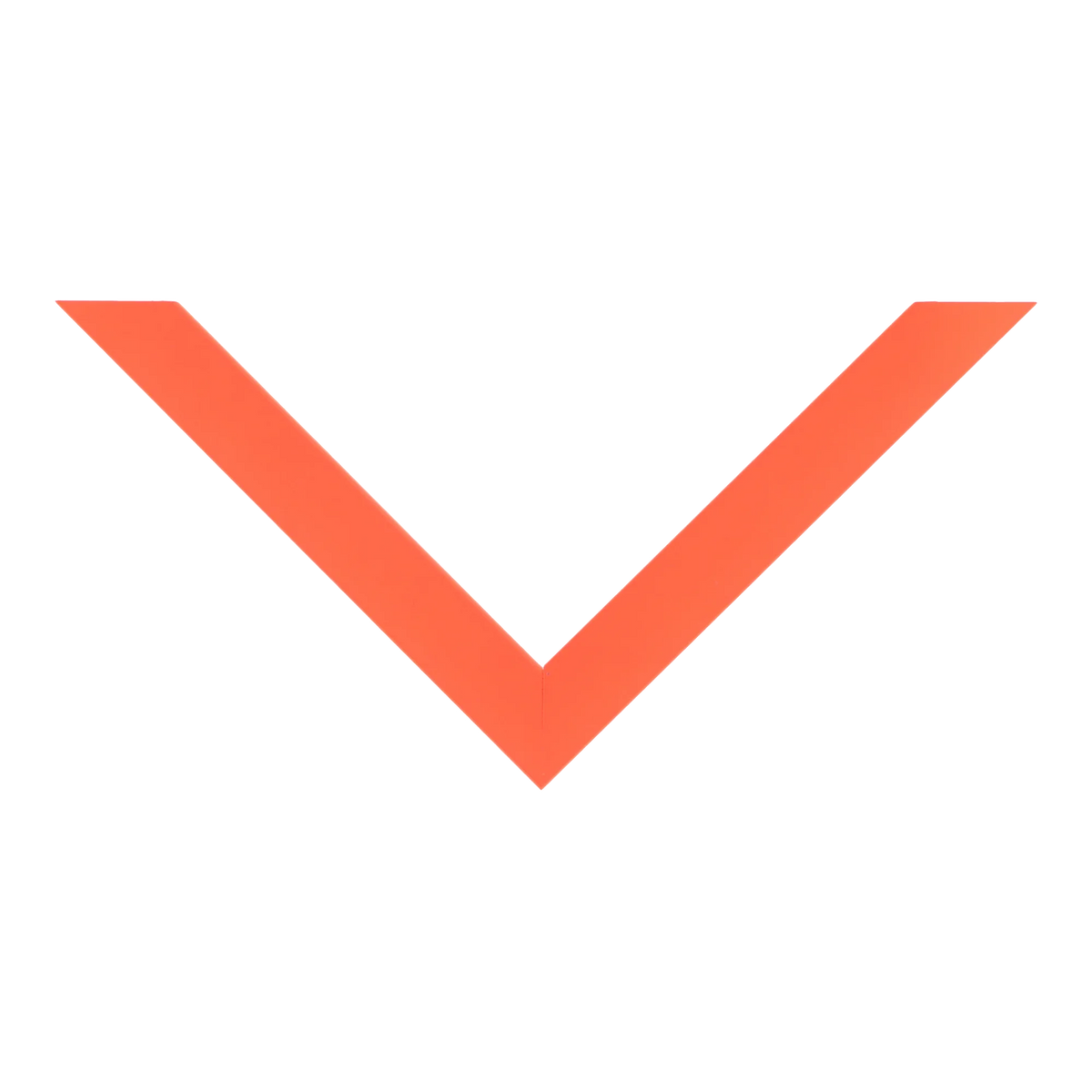 Top view of Chroma picture frame in orange